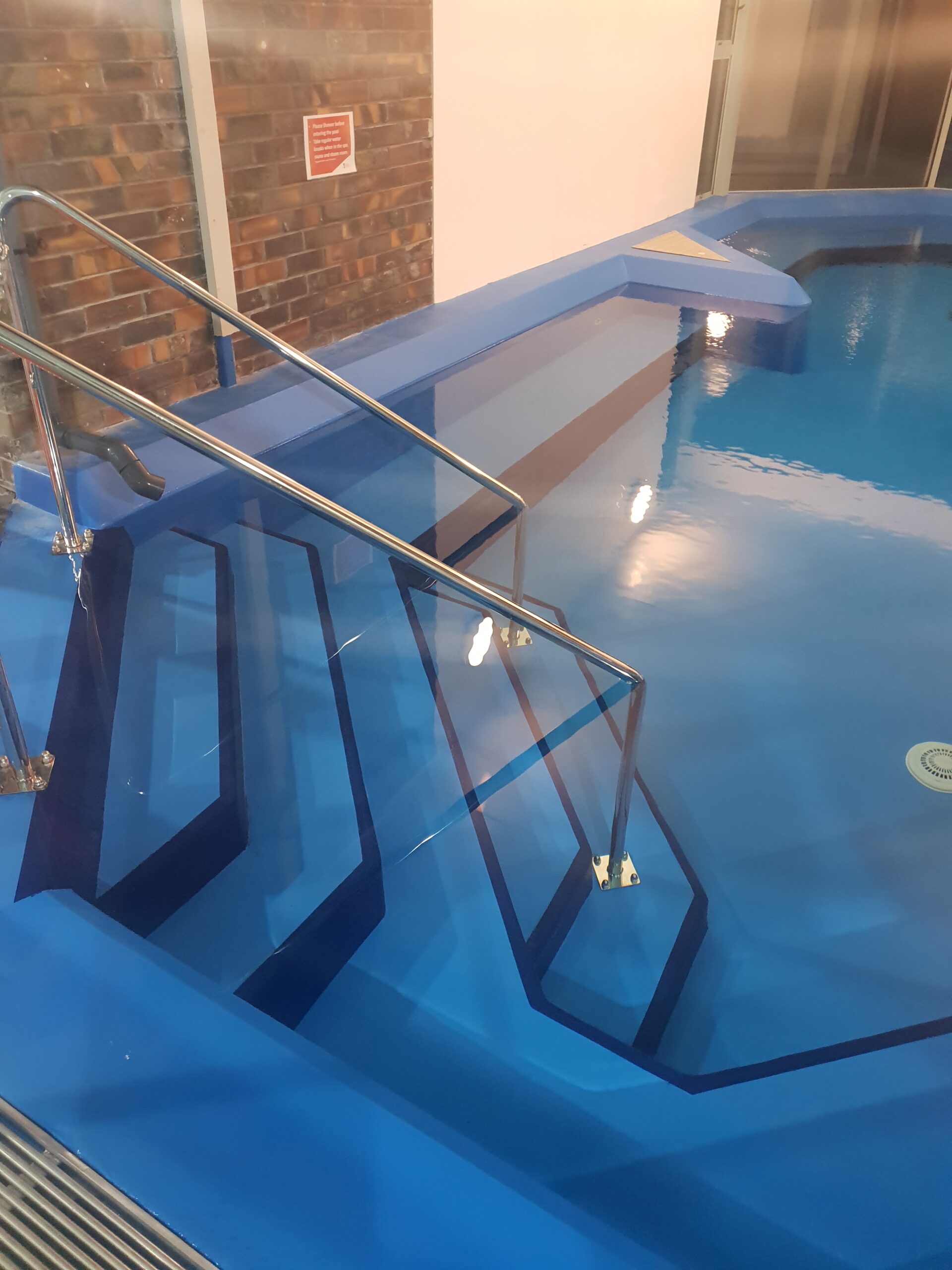 Polyurea spray coating applied to spa pool in Glen Innes for waterproofing and protection