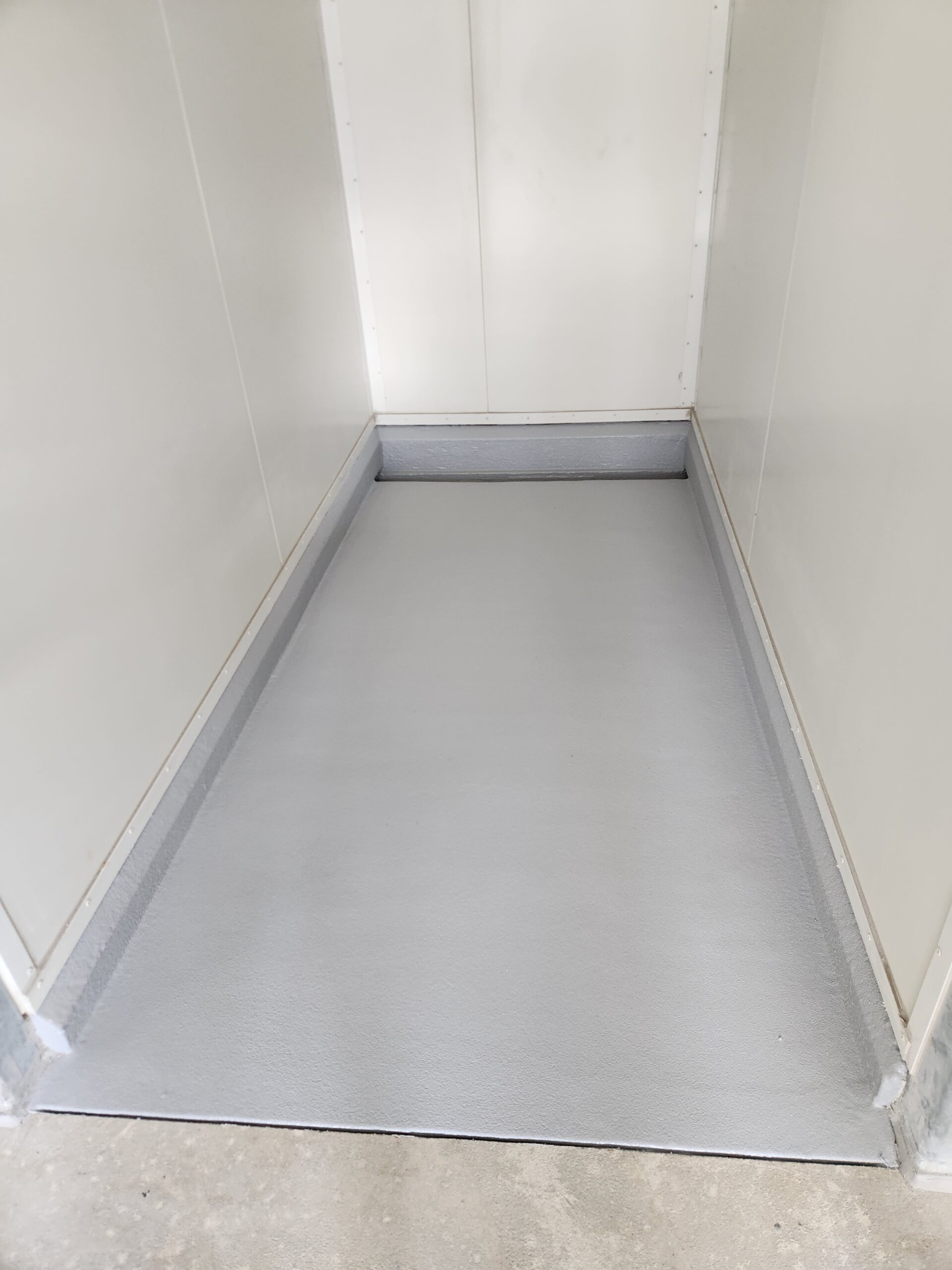 Polyurea protective coating applied to concrete surface at WDC Animal Shelter in Whangārei